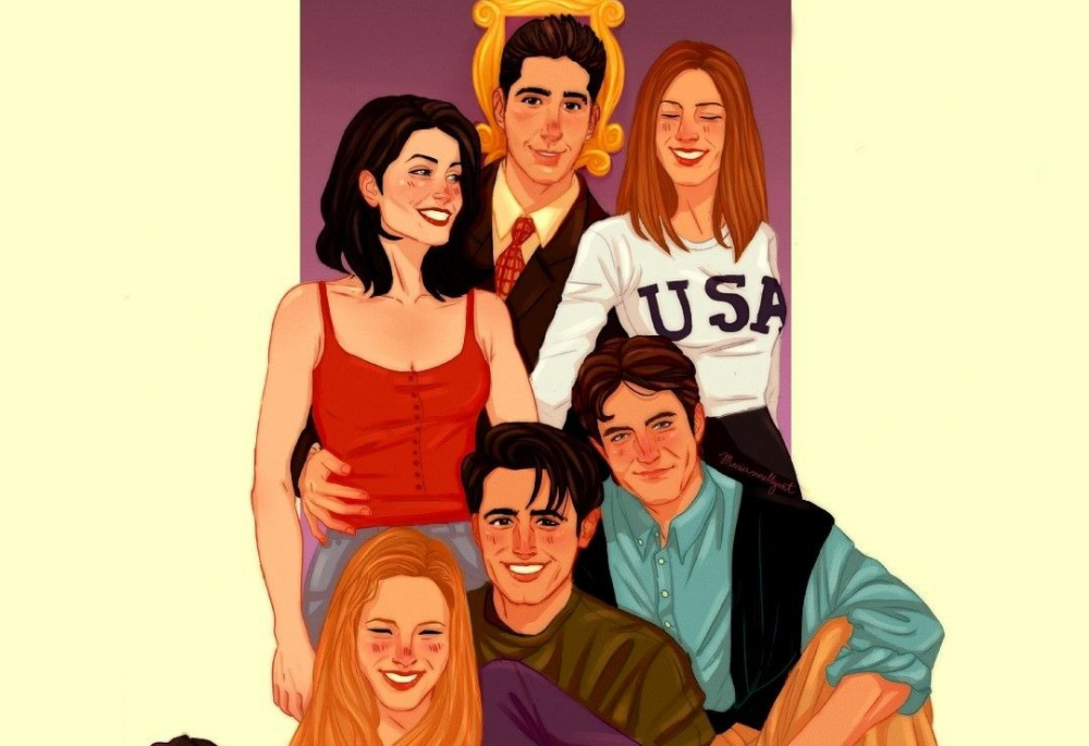 Famous friends. Мувисы. Friends poster Art.